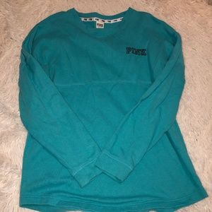 VS PINK Crewneck Teal Sweatshirt